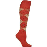 1 Pair Whitby Extra Soft Argyle Knee High Socks 3.5 7