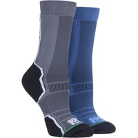 2 Pair Charcoal Trek Socks 12 14