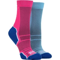1000 Mile Women's 2 Pack Single Layer Trek Socks - Socks Twin Pack in Navy | Size: 6-8