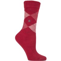 1 Pair Vermillion Whitby Extra Soft Argyle Socks 3.5 7