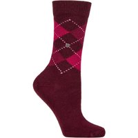 Burlington Whitby Extra Soft Argyle Socks Phlox