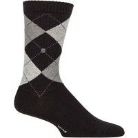 1 Pair Burlington Court Ribbed Argyle Cotton Sports Socks 6.5 11