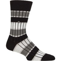 1 Pair Burlington Beaming Rugby Striped Ribbed Socks 6.5 11