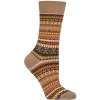1 Pair Fair Isle Delight Wool Socks 3.5 7