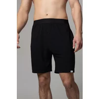 Mens 1 Pack Lazy Panda Bamboo Loungewear Selection Shorts Black Shorts XX Large