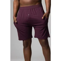 Mens 1 Pack Lazy Panda Bamboo Loungewear Selection Shorts Burgundy Extra Large
