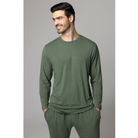 1 Pack Bamboo Loungewear Selection Long Sleeved Top Olive Green Large