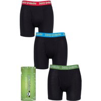 3 Pack Red Green Bamboo Boxer Shorts Small