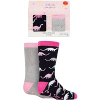 2 Pair Originals Novelty Slipper Socks Dinosaur