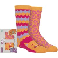 2 Pair Originals Novelty Slipper Socks Cat
