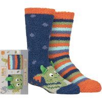2 Pair Super Soft Slipper Socks Dragon