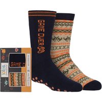 2 Pair Originals Novelty Slipper Socks Game