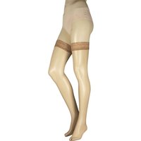 1 Pair Shelina 12 Denier Ultra Transparent Hold Ups Shimmer Powder 8.5 9