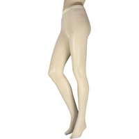 1 Pair Shell Fragments Printed Sheer Tights Off White M