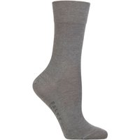 1 Pair Sensitive York Lyocell Gentle Grip Socks Light Grey Melange 5.5 8