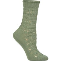 1 Pair Granny Square Bamboo Socks Tourmaline 5.5 8