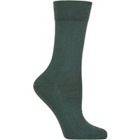 1 Pair Falke Sensitive London Left Right Comfort Cuff Cotton Socks Pine Grove 5.5 8