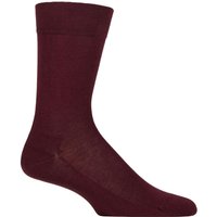 1 Pair Falke Sensitive London Left Right Comfort Cuff Cotton Socks Barolo 2.5 5
