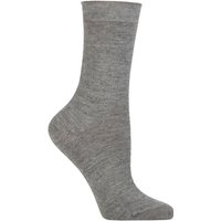 1 Pair No 1 85% Cashmere Socks Light Grey Melange 4 5