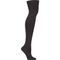 Women's 1 Pair Falke Soft Merino Wool Over the Knee Socks Anthracite 7-8 Ladies