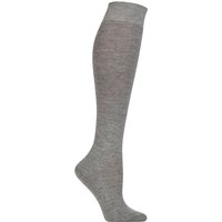 1 Pair No 1 85% Cashmere Knee High Socks Light Grey Melange 7 8