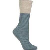 1 Pair Falke Cosy Wool Special Edition Striped Cuff Socks Monument 2.5 5