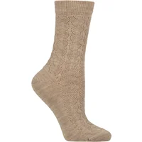 Women's 1 Pair Falke Soft Merino Special Edition Textured Wool Socks Nature Melange 2.5-5 Women's