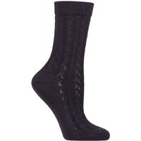1 Pair Falke Soft Merino Special Edition Textured Wool Socks Dark 5.5 8