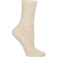 1 Pair Creole Texture Animal Print Cotton Socks Off White 7 8