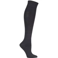 1 Pair Anthracite Sensitive Berlin Merino Wool Left And Right Knee High Socks Ladies 5.5-8 Ladies - Falke