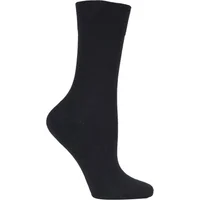 1 Pair Black Sensitive Berlin Merino Wool Left And Right Comfort Cuff Socks Ladies 2.5-5 Ladies - Falke
