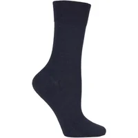 1 Pair Dark Navy Sensitive Berlin Merino Wool Left And Right Comfort Cuff Socks Ladies 2.5-5 Ladies - Falke