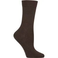 Women's 1 Pair Falke Soft Merino Wool Socks Dark Brown 5.5-6.5 Women's
