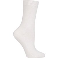 1 Pair Off White Cosy Wool Cashmere Socks 5.5 8