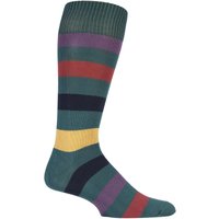 1 Pair Rich Multi Bold Broad Stripe Cotton Socks 7 11