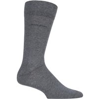 1 Pair Light Grey Marc Plain 98% Combed Cotton Socks 5.5 8