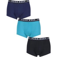 3 Pack Navy Mix Plain Cotton Stretch Trunks Extra Large