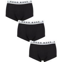 3 Pack Plain Cotton Stretch Trunks Logo Small
