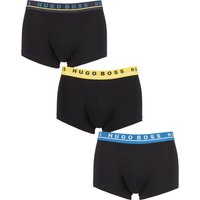 3 Pack Cotton Contrast Waistband Boxer Trunks Contrast Small