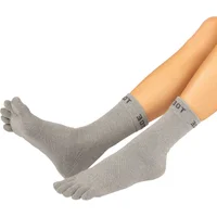Mens and Women's 1 Pair TOETOE Sport Range Running Ankle Toe Socks Grey 6-8.5 UK