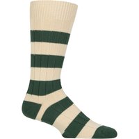 1 Pair Pantherella Selsey Striped Ribbed Leisure Socks Vintage 7.5 9.5