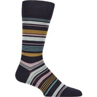 1 Pair Pantherella Hamnet Multi Stripe Merino Wool Socks 7.5 9.5