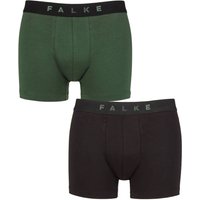 2 Pack Falke Daily Comfort Cotton Boxer Briefs Green Small
