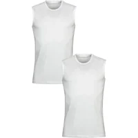 Mens 2 Pack Falke Daily Comfort Cotton Muscle Shirt White Extra Large