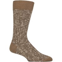 1 Pair Pantherella Cromford Merino Wool Textured Cable Leisure Socks Dark Mix 10 12 UK