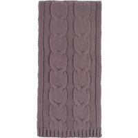 1 Pack Clay Great and British Knitwear 100% Cashmere Cable Knit Scarf. Made In Scotland Ladies One Size - Great and British Knitwear