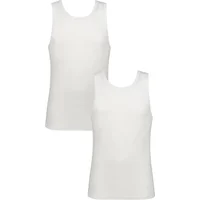 Mens 2 Pack Glenmuir 100% Combed Cotton Vest White L