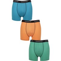 3 Pack Sports Performance Trunks Orange Teal M