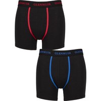 2 Pack Cotton Bamboo Blend Long Leg Trunks Red Blue S
