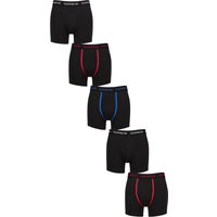 5 Pack Glenmuir Cotton Bamboo Blend Boxers Red White Blue L